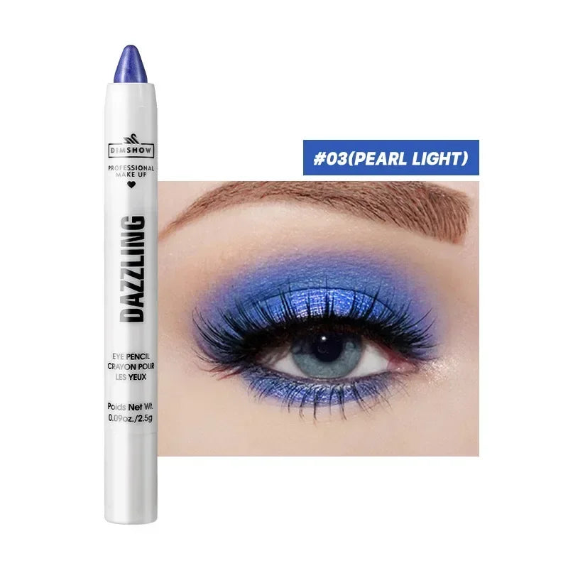 12 Colors Pearlescent Eyeshadow Pencil Waterproof Long Lasting Glitter Shimmer Eye Shadow Pen Eyeliner Stick Eyes Makeup Tools HIP 03