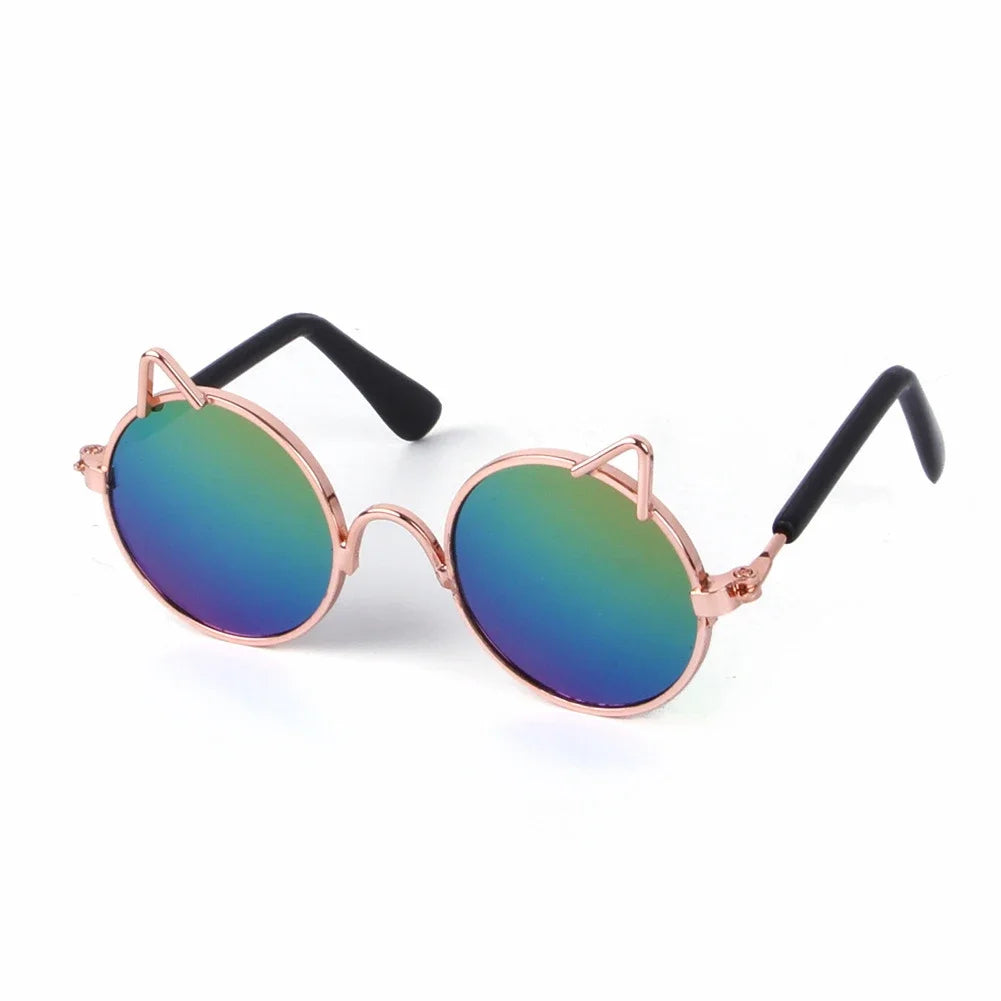 Pet Glasses Small Pet Sunglasses Stylish Pet Sunglasses for Dogs Cats Fashionable Eyewear for Sun Wind Lightweight HIP B Colorful