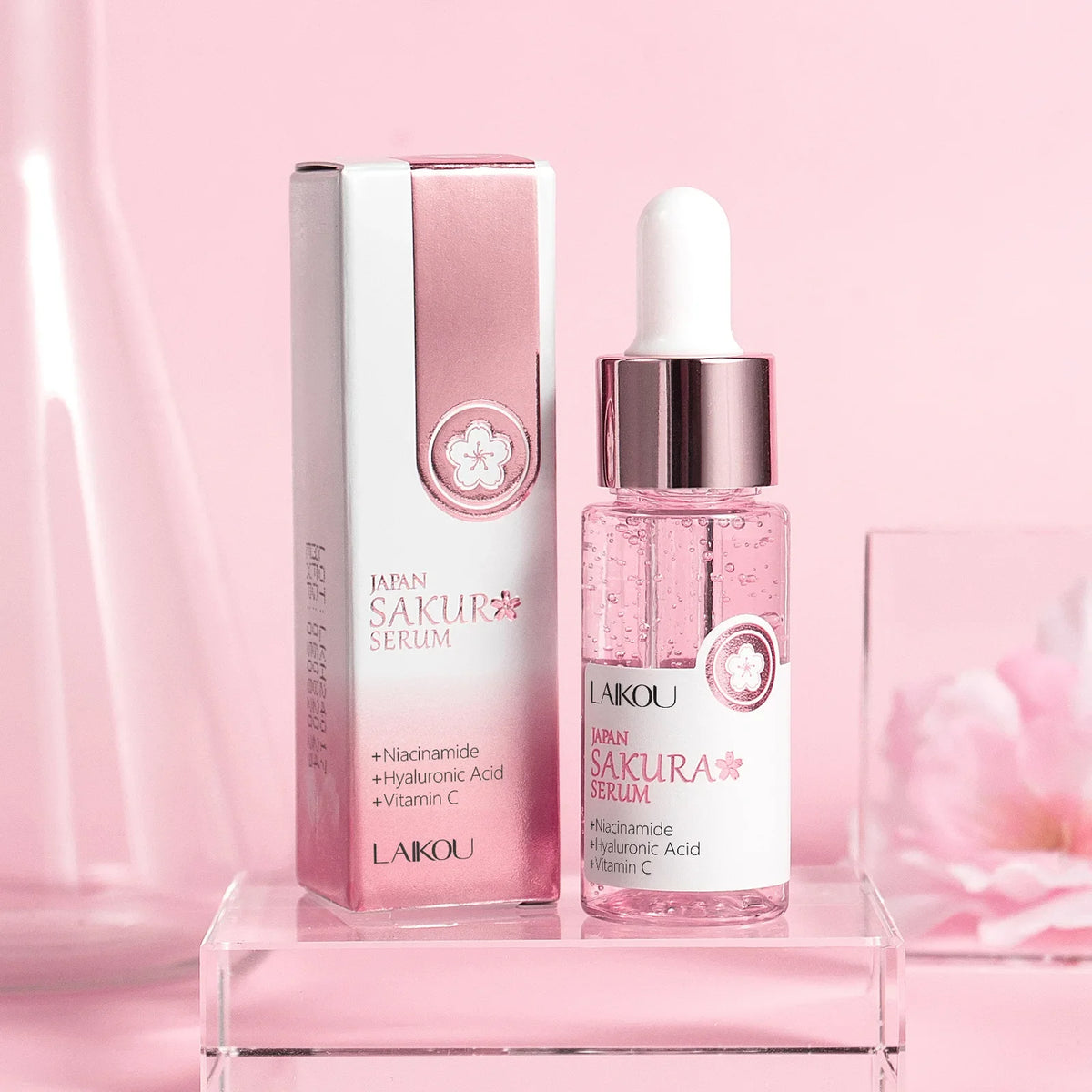 LAIKOU Sakura Face Serum 17ml – Brighten, Hydrate & Minimize Pores Face Serum HIP