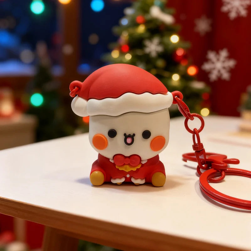 Christmas Panda Bubu & Dudu Keychain Backpack Pendant Gift Anime Keychain Pendant HIP