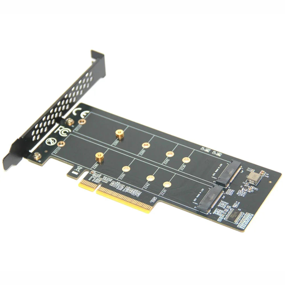 PCIe 4.0 x8 Dual NVMe M.2 SSD Expansion Card – 1 to 2 NVMe Expansion Card HIP