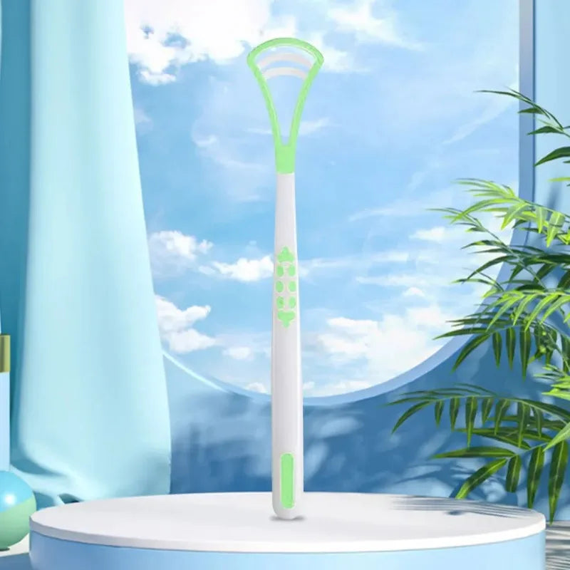Silicone Tongue Scraper & Brush – Fresh Breath Oral Care Set Tongue Scraper HIP