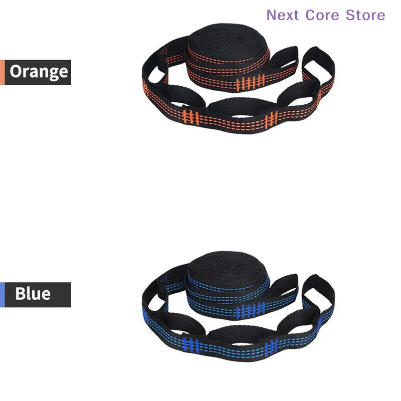 2-Pack Reinforced Polyester Hammock Straps – 5-Ring High Load Hammock Straps HIP
