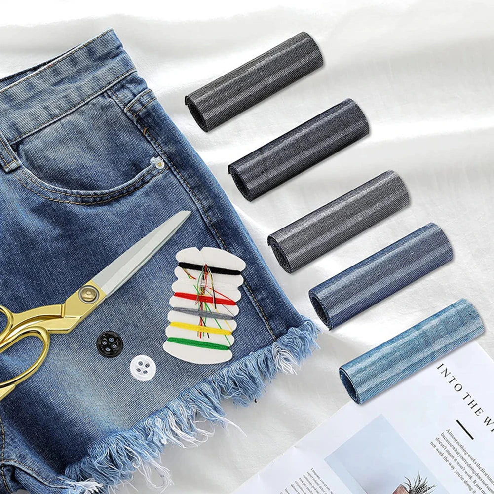 8cm x 51cm Jean Iron on Patches Rectangle Black Blue Patch For Inside and Outside Denim Garment Jacket Hole Repairing Decoration HIP