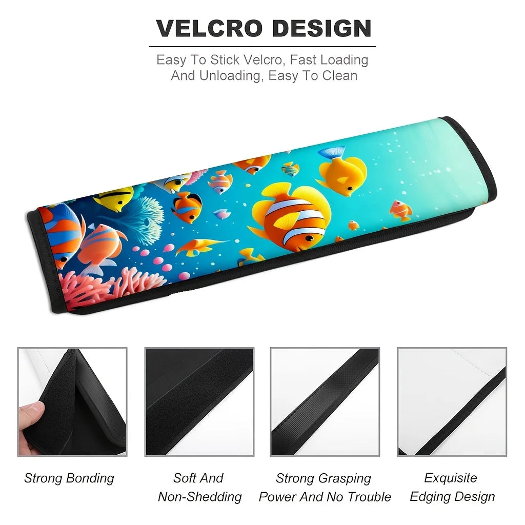 2-Pack Coral Reef Fish Car Seat Belt Shoulder Protectors Seat Belt Protector HIP