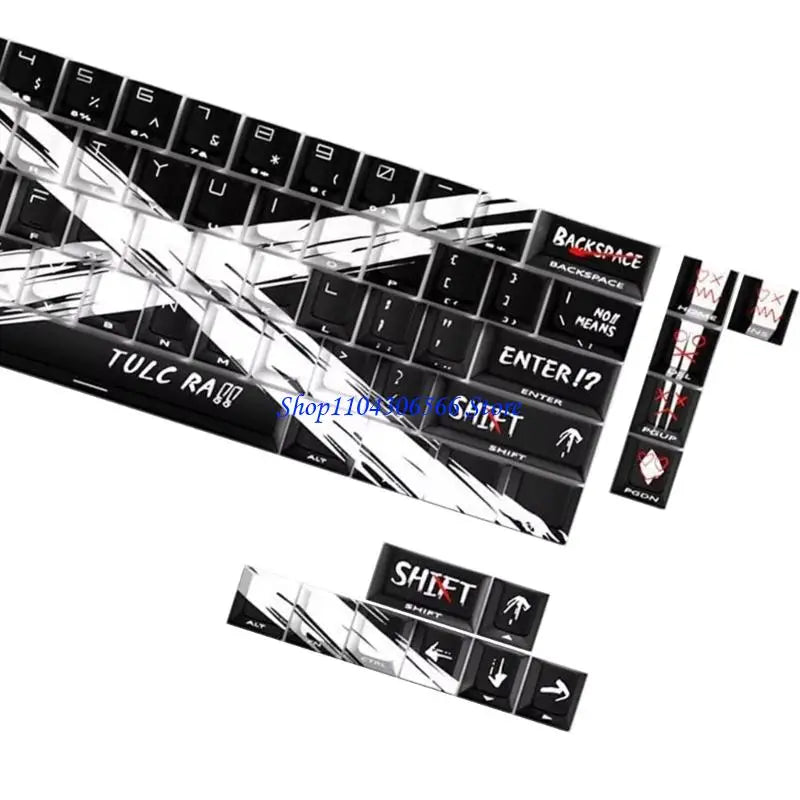 74-Key Objection Sustained Backlit Keycaps – Side-Lit Print Mechanical Keycap Set HIP