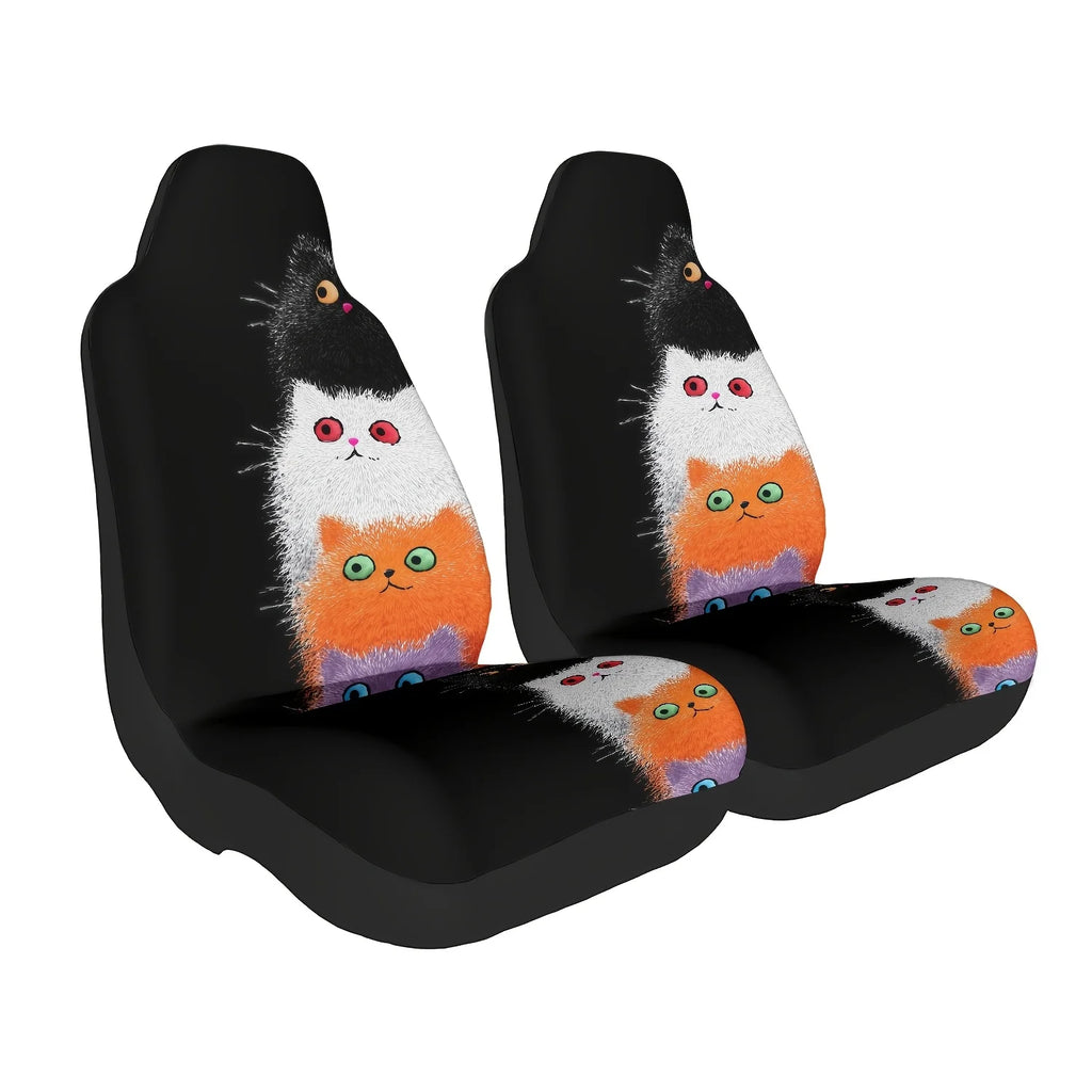 Four Cats Print Car Seat Cover – Easy Install, All Seasons Car Seat Cover HIP