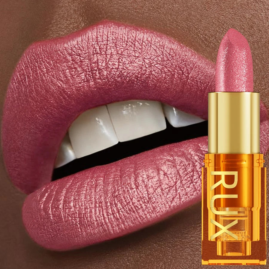16 Colors 1PC Metallic Glitter Shiny Lipstick Lip Tint, Waterproof Senior Matte Lip Makeup Gifts for Women Cosmetic Lip Glaze HIP