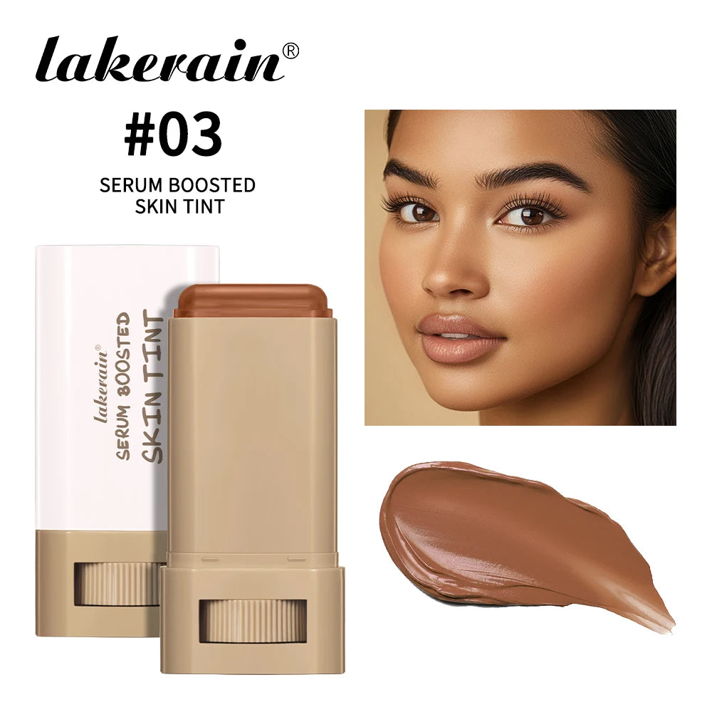 Skin Tint Stick Waterproof Nourishing Solid Tinted Serum Foundation Skin Tint Balm Face Tinted Face Contour Stick Makeup HIP Color 3x2pcs