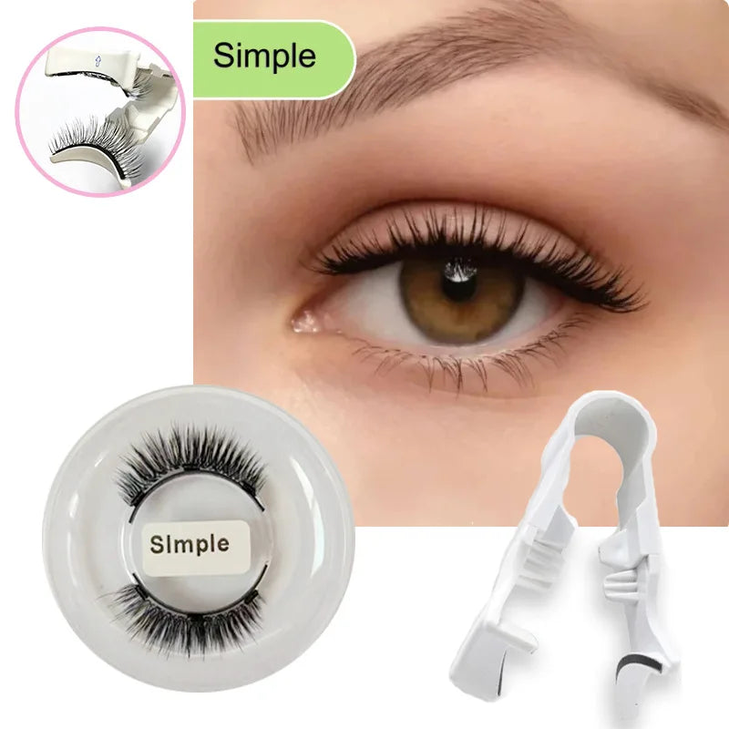 1pair Magnetic Eyelashes Handmade 3D Natural Magnetic False Eyelashes Reusable Magnetic Eyelashes Tweezers Set HIP Slmple