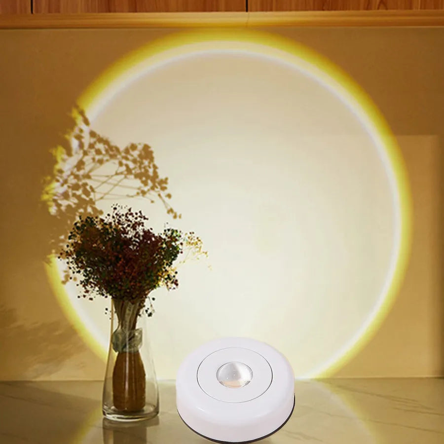 Touch LED Sunset Cabinet Light – Battery Stick-On Night Lamp LED Night Light HIP White Projector