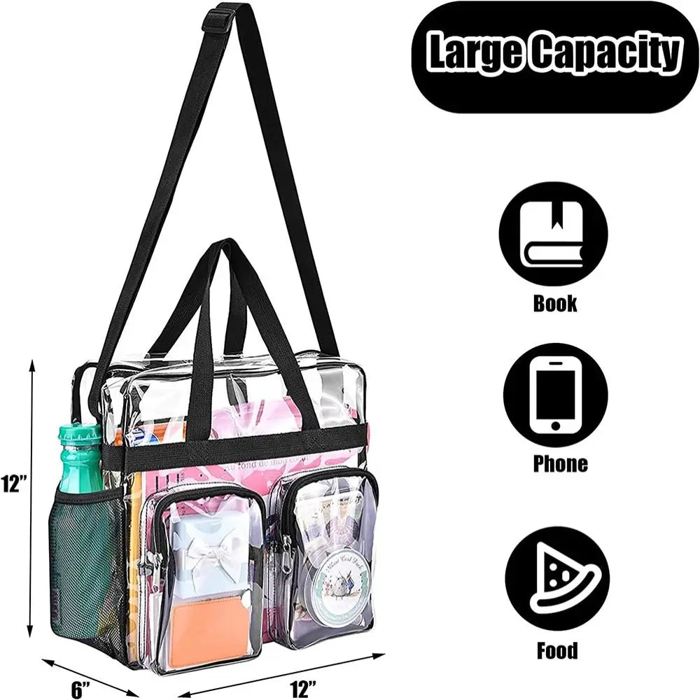Stadium Approved Clear Backpack – Large Transparent PVC Bag Clear Backpack HIP
