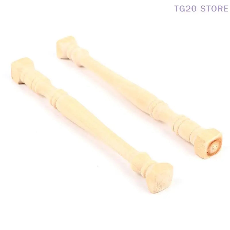 4-Piece 1:12 Miniature Wooden Roman Pillars – Dollhouse Set Dollhouse Miniature Set HIP