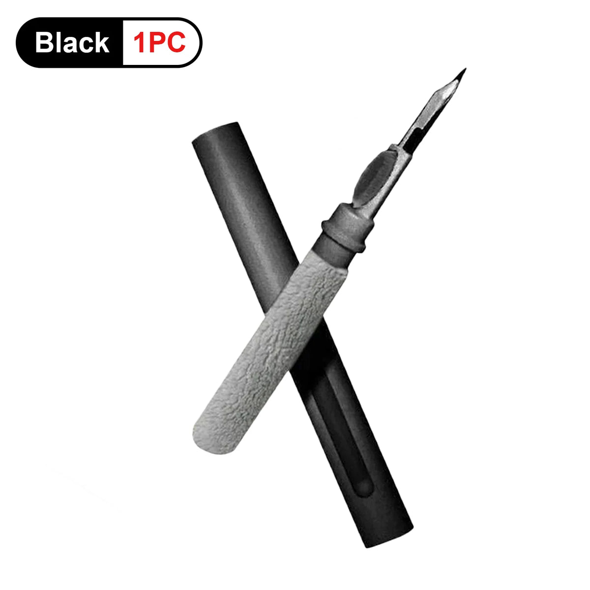 3-in-1 Cleaning Pen for Phones, Earphones & Tablets Electronics Cleaning Tool HIP 1pc Black
