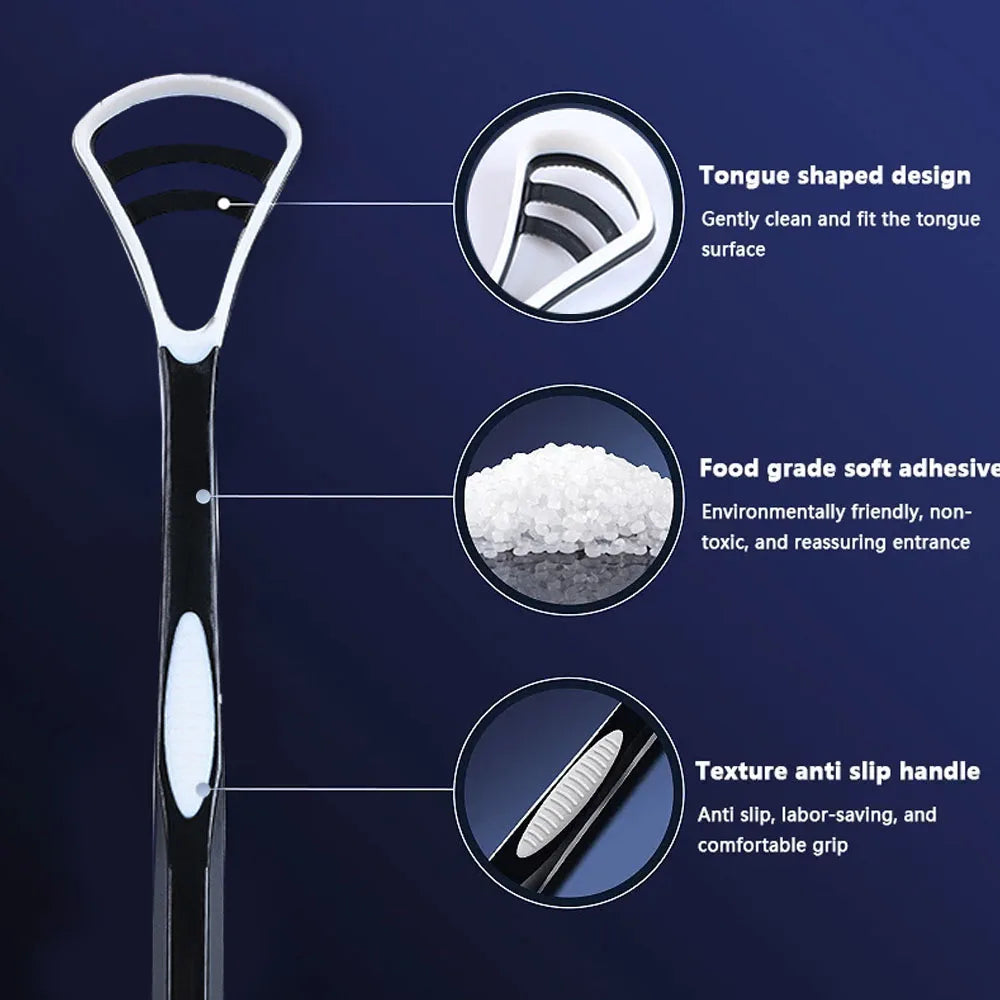 Double-Sided Tongue Scraper – Ergonomic Anti-Slip Handle | RUZOFO Tongue Scraper HIP