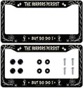 Gothic Spider Web Skeleton License Plate Frames – 2-Pack Steel License Plate Frame HIP 1