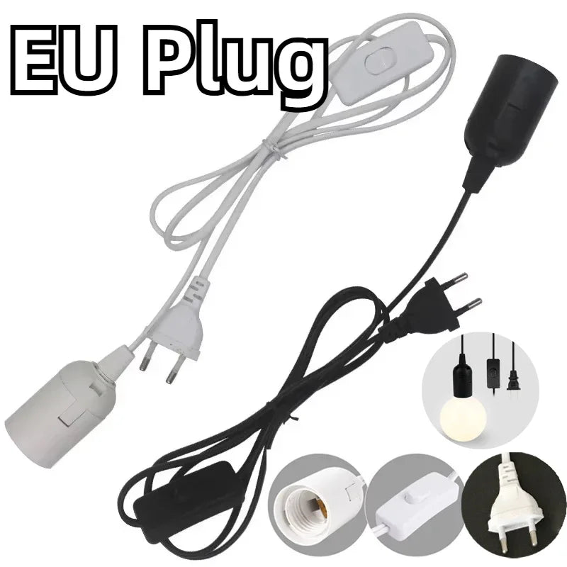 E27 Pendant Lamp Holder 1.8m Cord with EU Plug & Switch Pendant Lamp Socket HIP
