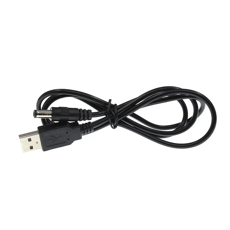 USB to DC Cable 1m – 5.5×2.1mm Barrel Plug 5V Power Supply USB Power Cable HIP