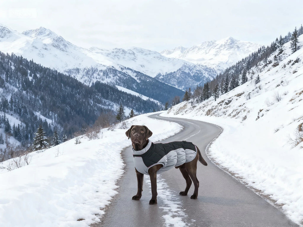 Winter Cotton Dog Jacket with D-Ring | Small to Large Dogs Dog Winter Jacket HIP