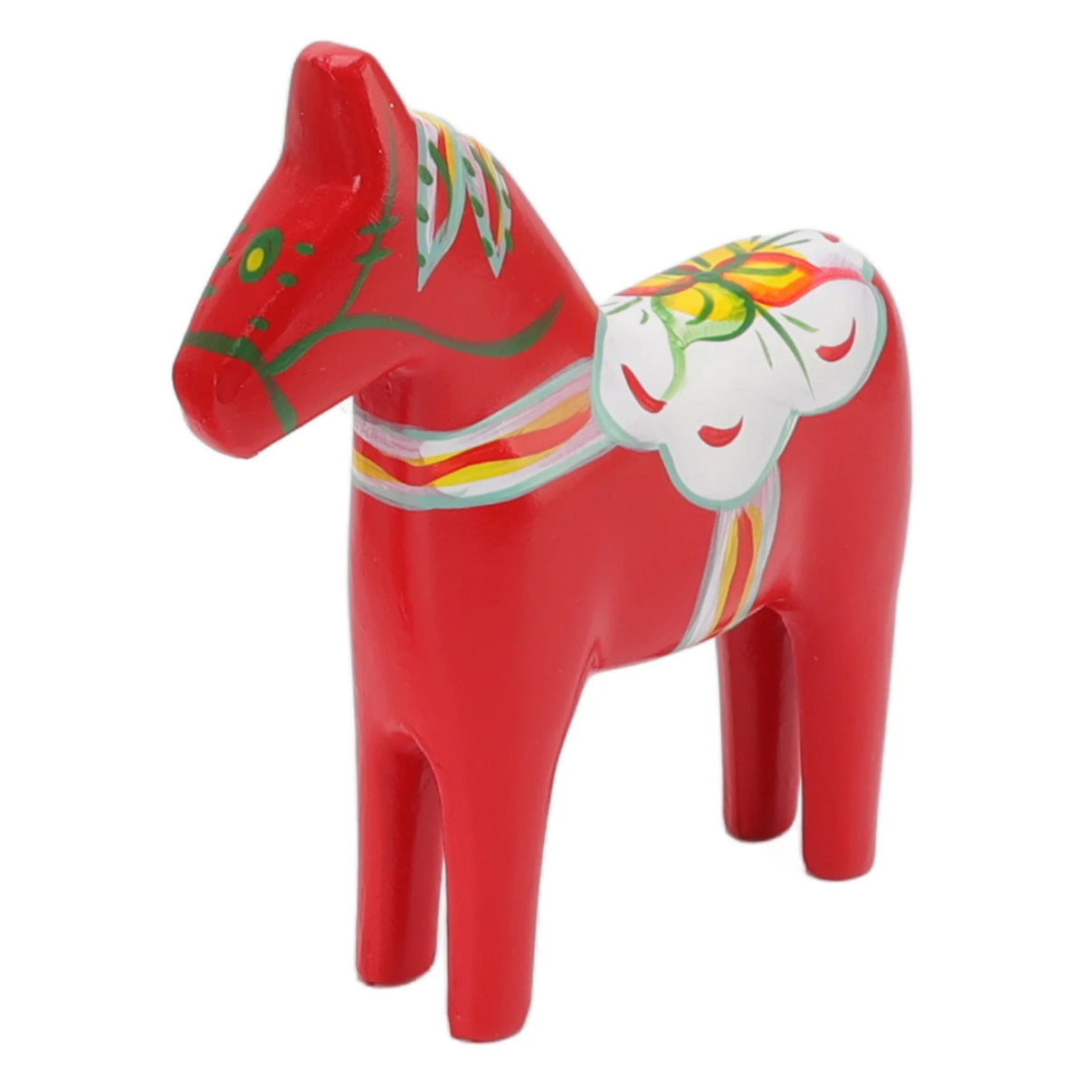 Wooden Swedish Dala Horse Handmade Hand Painted Coloring Swedish Dala Horse Statue Souvenir 1Pair Fine Carving for Decoration HIP