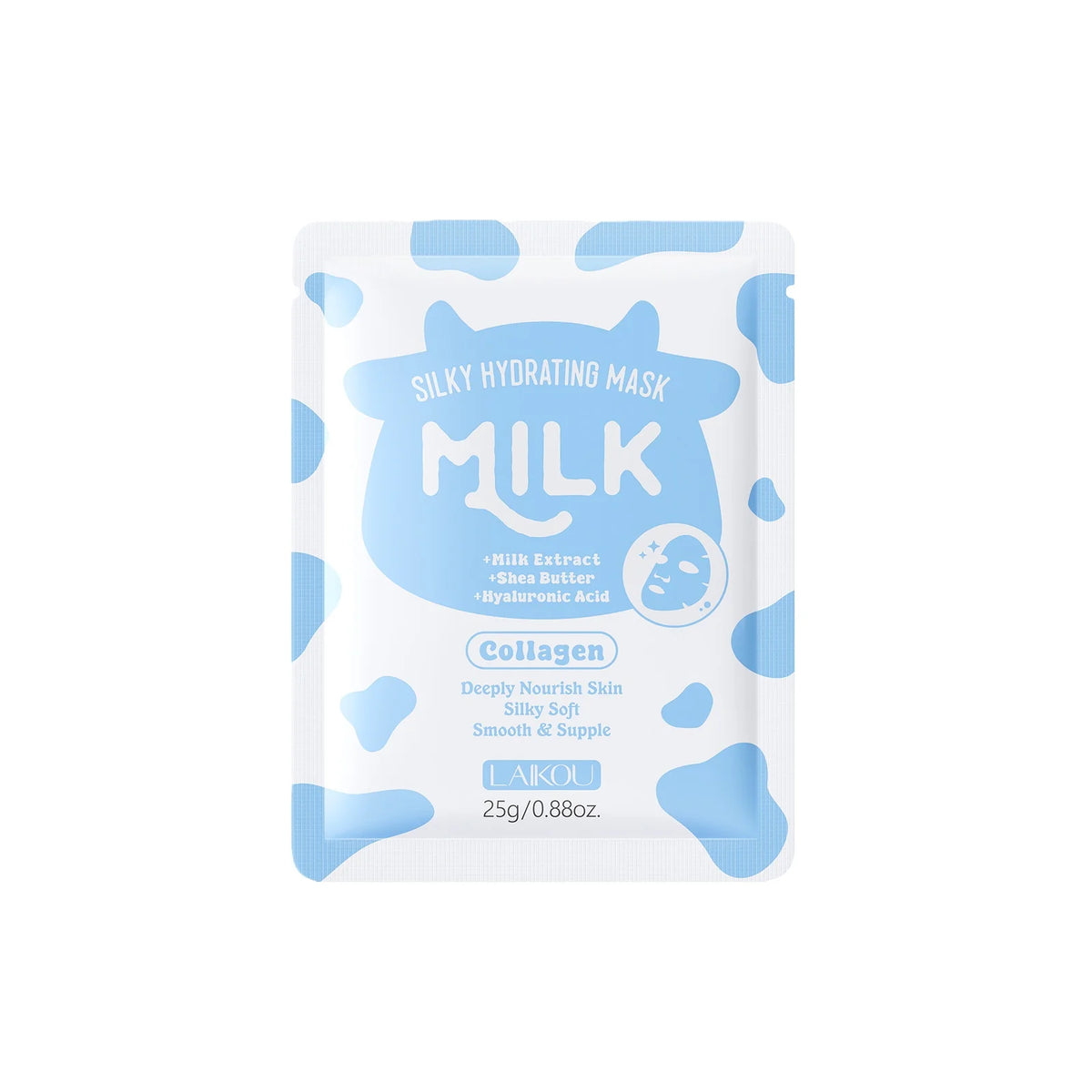 LAIKOU Milk Collagen Face Mask 25g – Hydrate & Brighten Hydrating Sheet Mask HIP 01