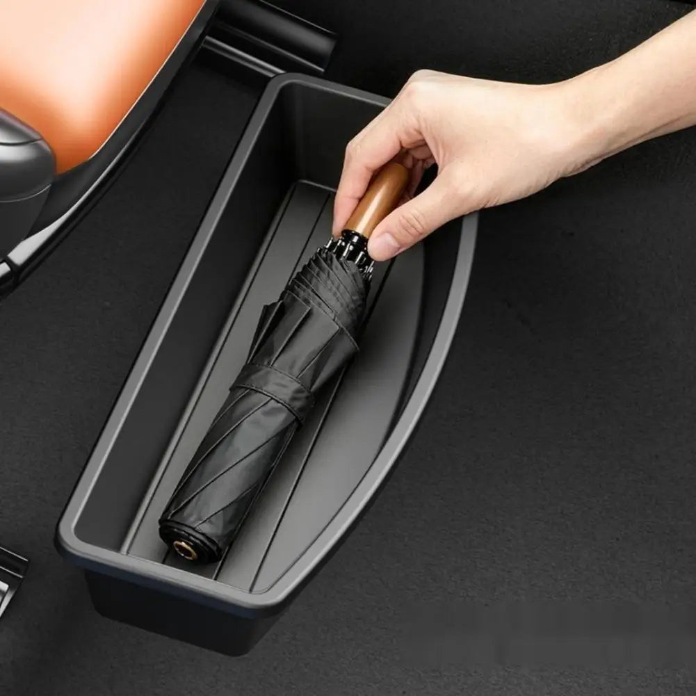 Car Under Seat Storage Tray Pull Out Organizer Box Custom Fit Hidden Drawer Waterproof Car Storage Bin for Umbrella Universal HIP