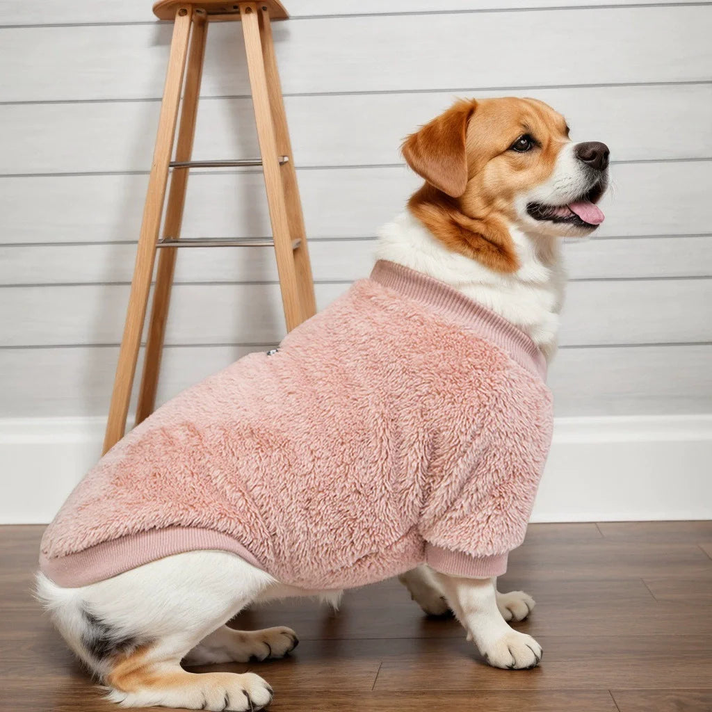 Fleece Winter Dog Coat – Heart Design for Small Breeds Dog Winter Coat HIP