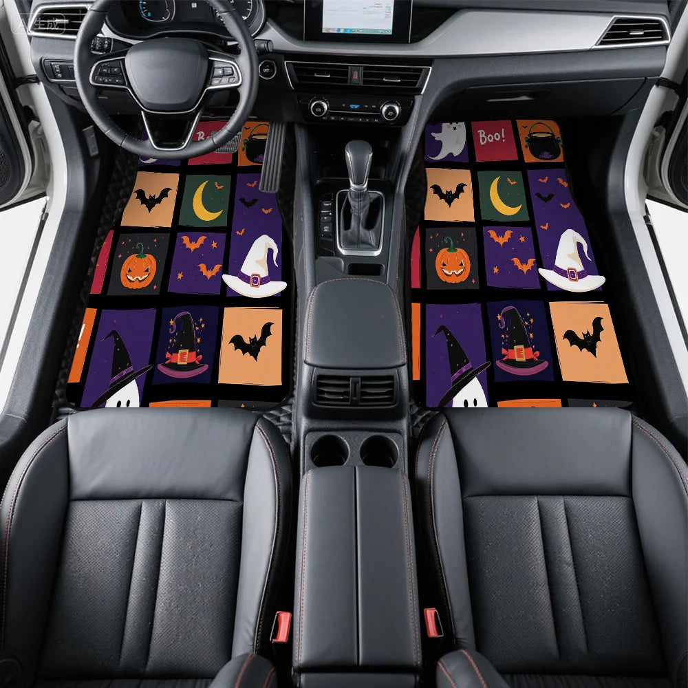 Halloween Car Floor Mats Set of 4 – Fits Sedans & SUVs Car Floor Mats HIP