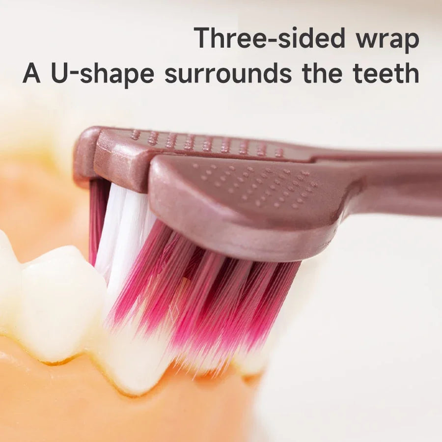 RUZOFO 3D U-Shaped Toothbrush 4-Pack – Soft Bristles U-Shaped Toothbrush HIP