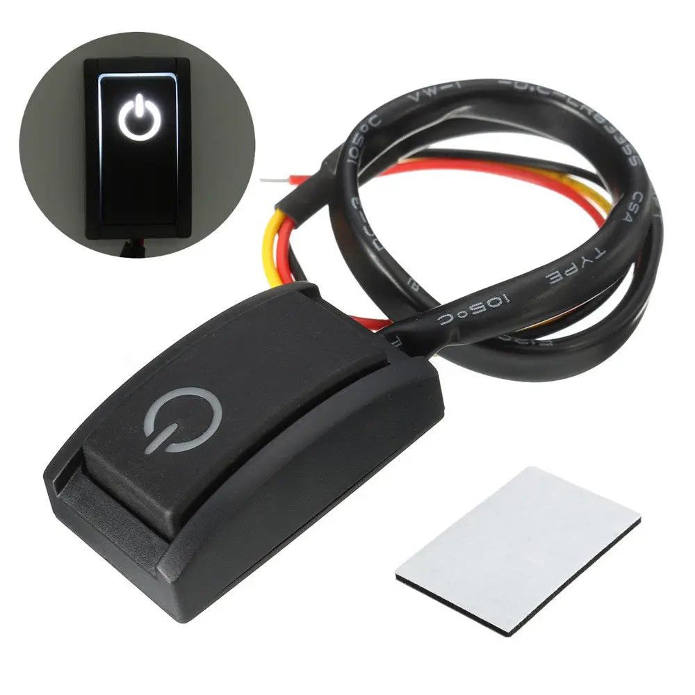 DC 12V LED Latching Push Button ON/OFF Switch – Car, RV & Truck Latching Button Switch HIP Red