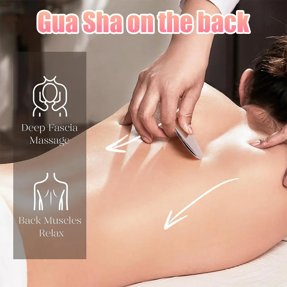 Stainless Steel Gua Sha Scraper – Face, Neck & Body Massager Gua Sha Scraper HIP