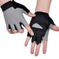 Fingerless Half-Finger Gloves – Gym, Cycling & Training Fingerless Sports Gloves HIP Grey M