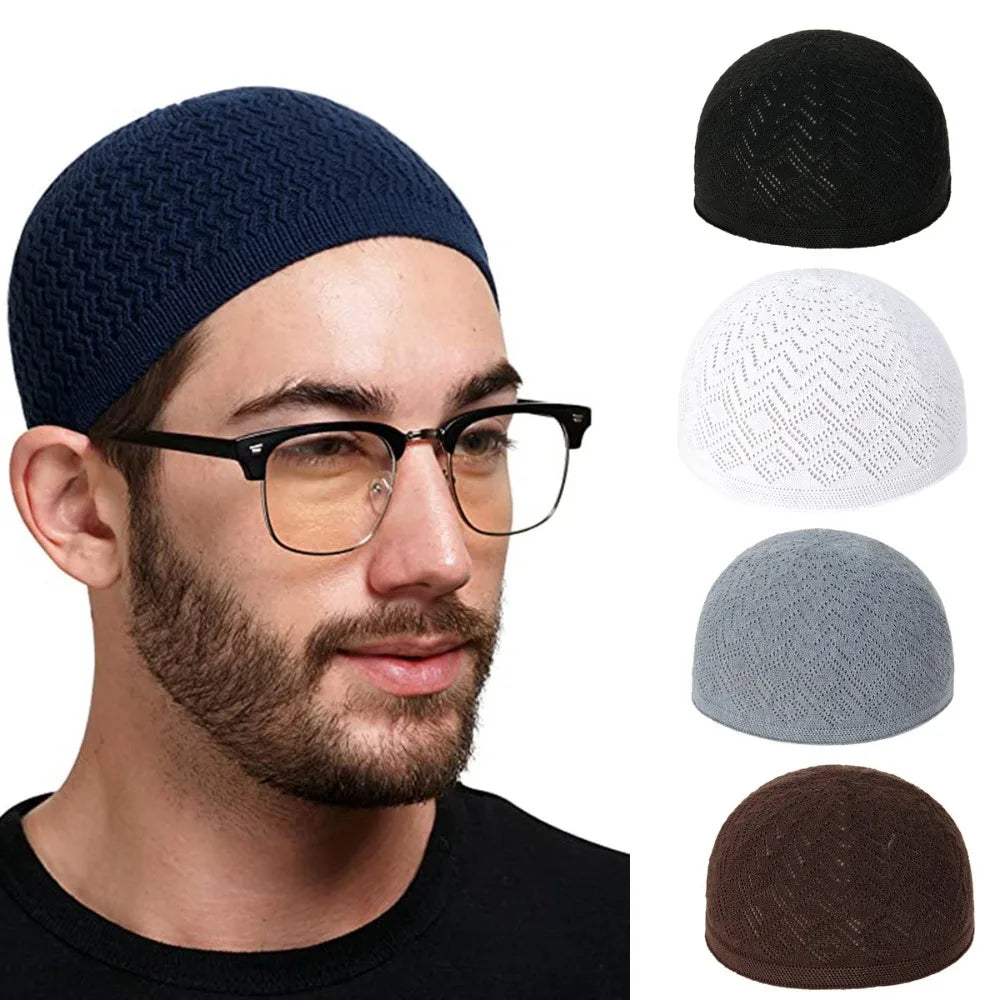 Unisex Knitted Prayer Beanie Cap – Muslim, Jewish & Casual Knitted Prayer Cap HIP