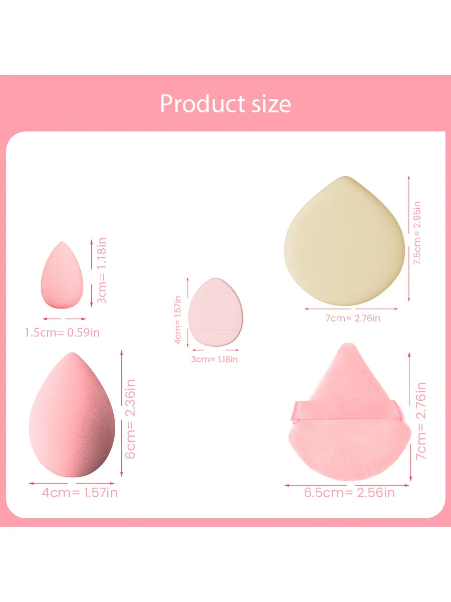 16-Piece Pink Makeup Sponge & Puff Blending Set | HIP Makeup Sponge Set HIP