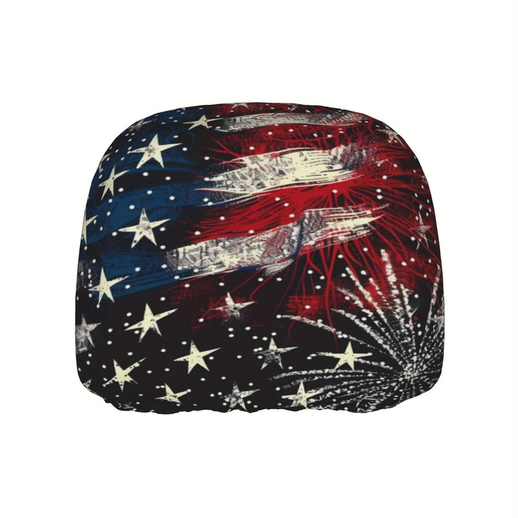 2-Pack US Flag Car Headrest Covers – Patriotic Seat Protectors Car Headrest Covers HIP