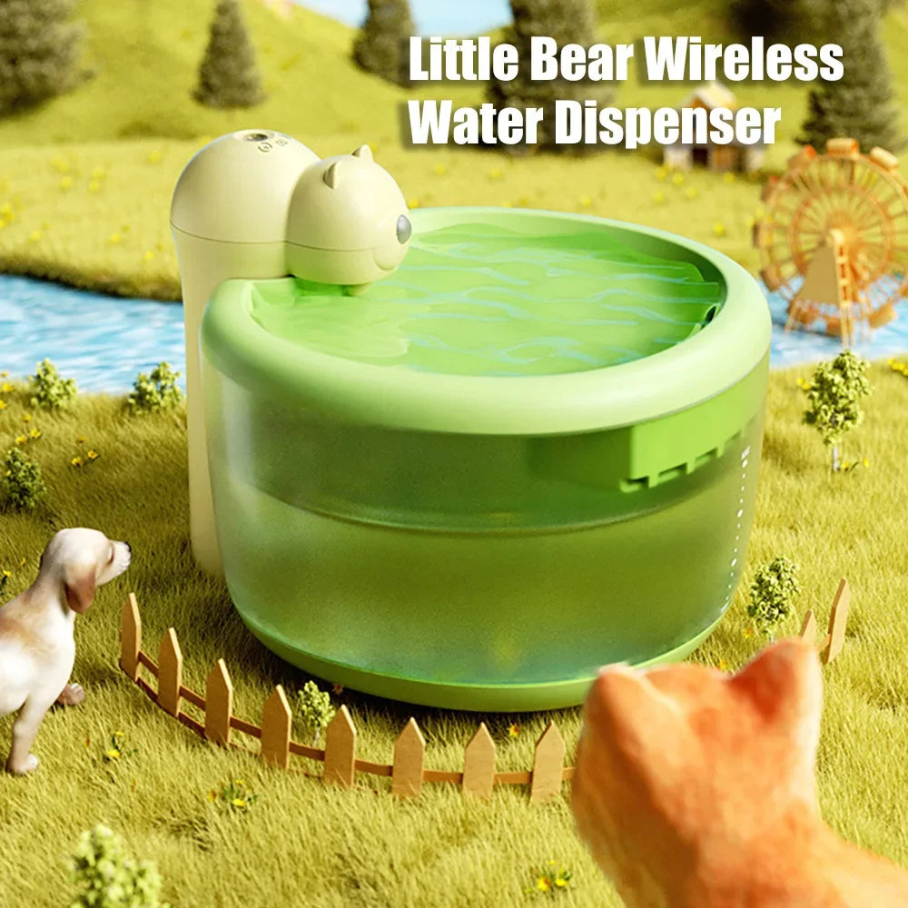 2.2L Wireless Cat Water Fountain – Smart Sensor & USB-C Pet Water Fountain HIP