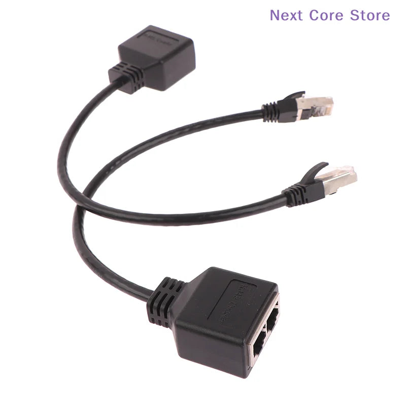 RJ45 Ethernet Splitter 1 Male to 2 Female CAT6 LAN Adapter Ethernet Splitter Adapter HIP