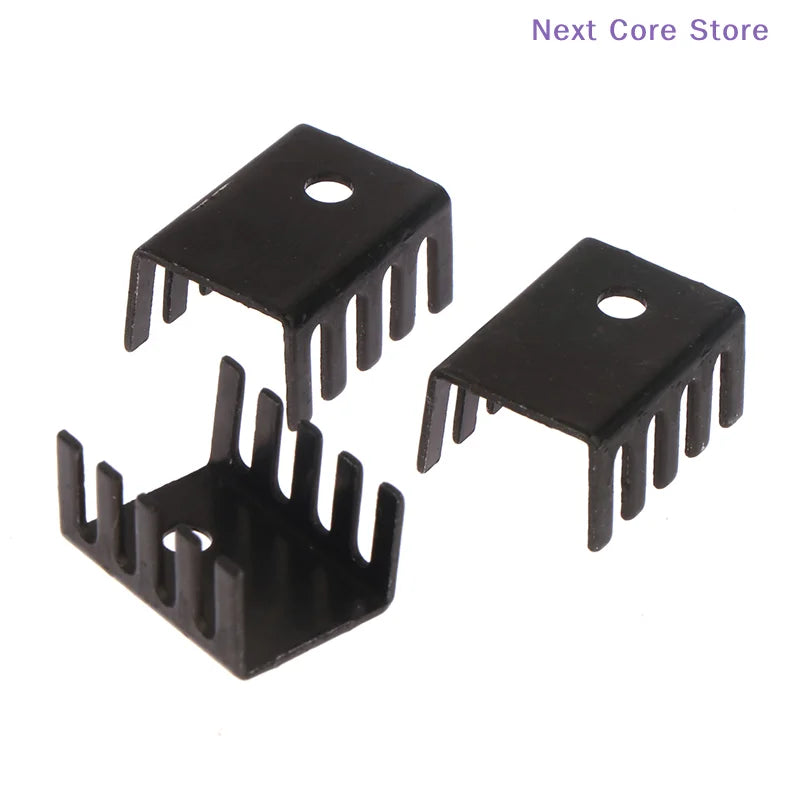 10-Pack TO-220 Aluminum Heatsink for 7805 – 19×15×10mm Electronic Heatsink HIP