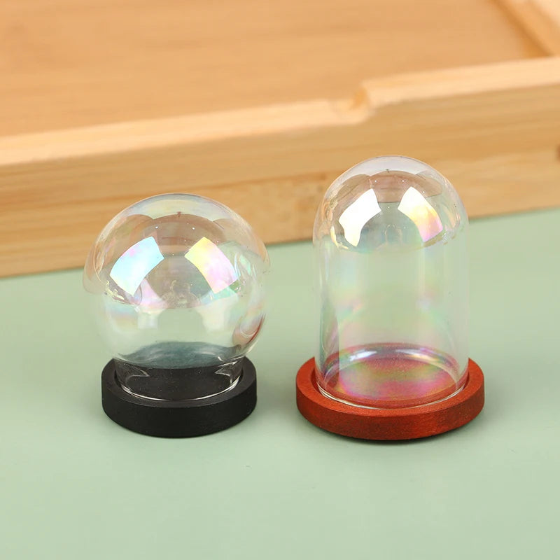 Miniature Wooden Dollhouse Glass Ball DIY Decoration Kit Miniature Dollhouse Kit HIP