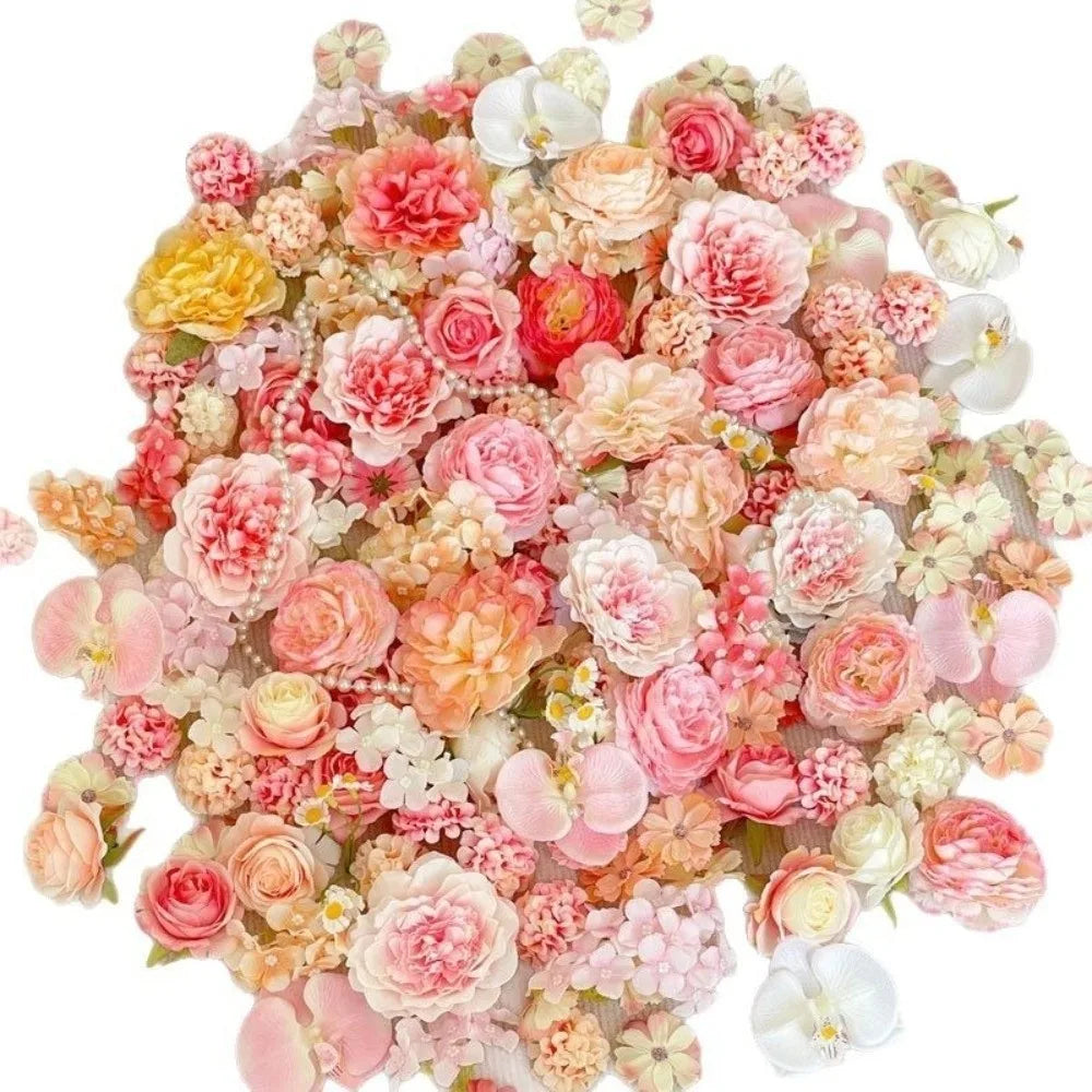 20pc Silk Artificial Flower Heads Mix – DIY Wreath & Decor Artificial Flower Heads HIP