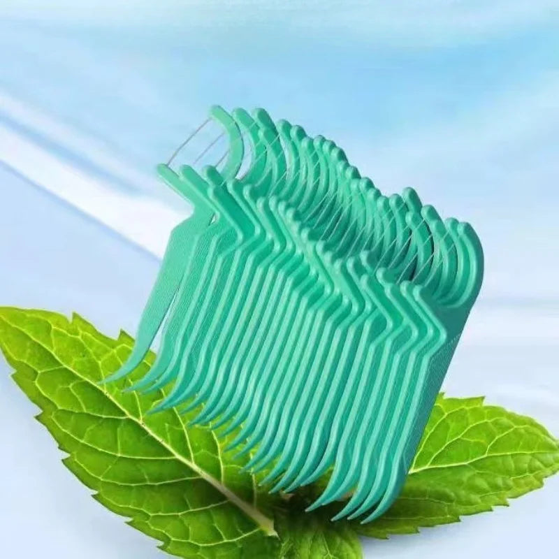 90pcs Dental Floss Flosser Picks Toothpicks Teeth Stick Tooth Cleaning Interdental Brush Dental Floss Pick HIP