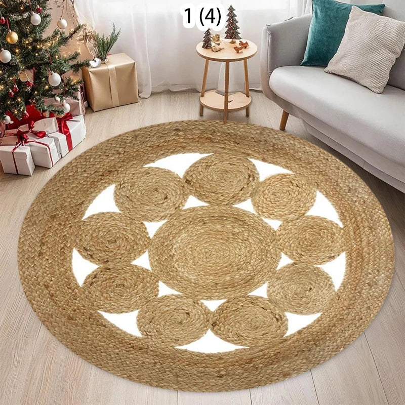 Round Bohemian Area Rug – Polyester Floor Mat for Home Decor Round Area Rug HIP