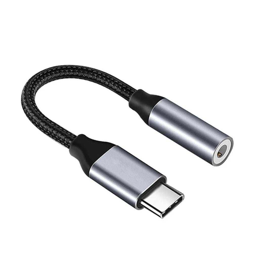 USB-C to 3.5mm Audio Adapter – iPhone 15, Samsung, Xiaomi Audio Cable Adapter HIP Black