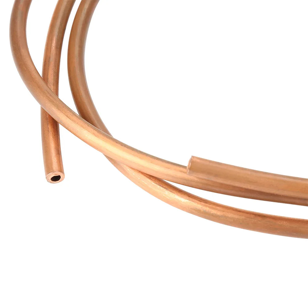 Copper Pipe Refrigeration Tube Soft Copper Tube 2m T2 Soft Copper Coil Tube Pipe ID 4mm OD 6mm Thickness 1mm for Refrigeration HIP
