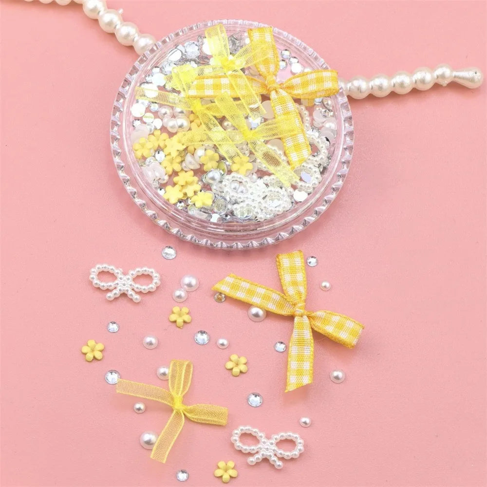 3D Rhinestone Bow Crystal Face & Nail Sticker Decorations