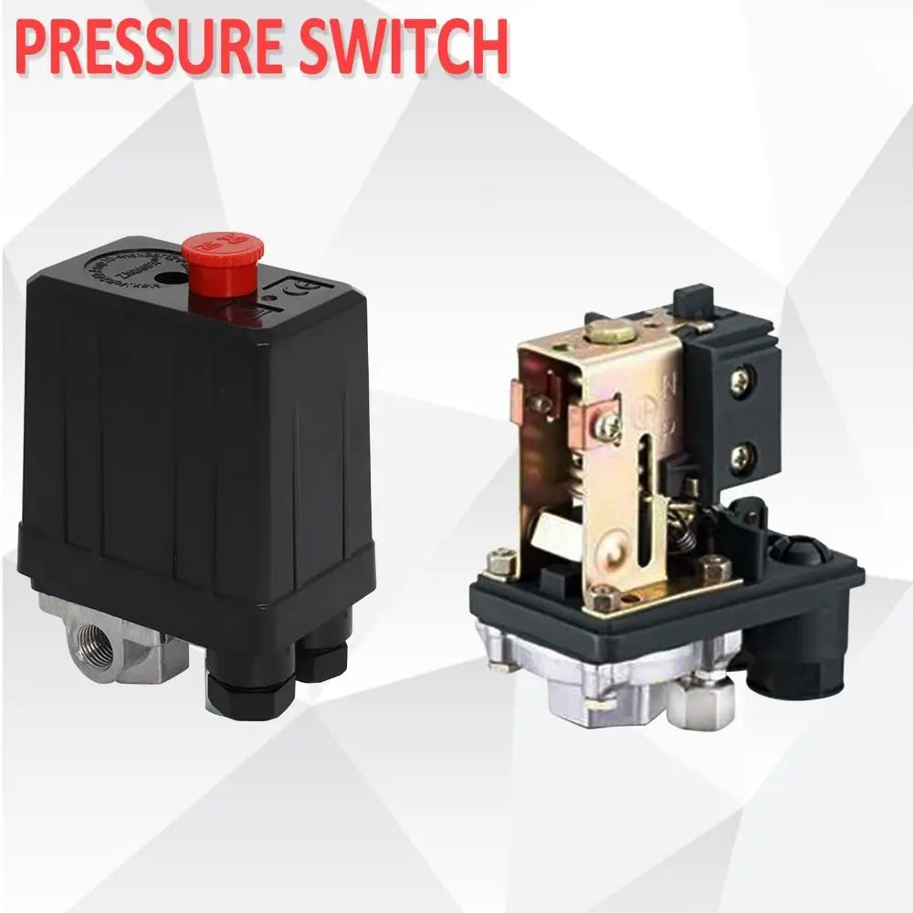 Air Compressor Pressure Switch 90–120 PSI 220V 4-Port Valve Compressor Pressure Switch HIP