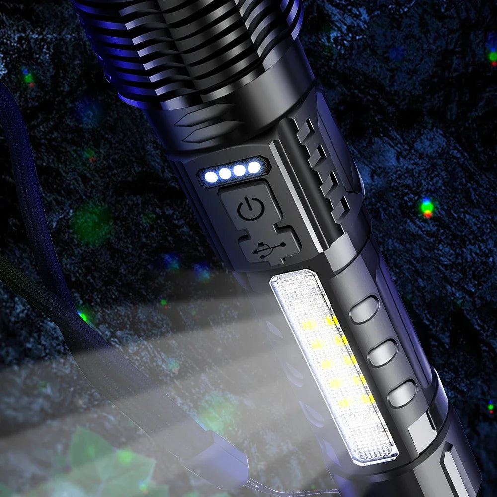 ESMARTER 30W LED Flashlight 1000 Lumens Rechargeable Zoomable LED Flashlight Torch HIP