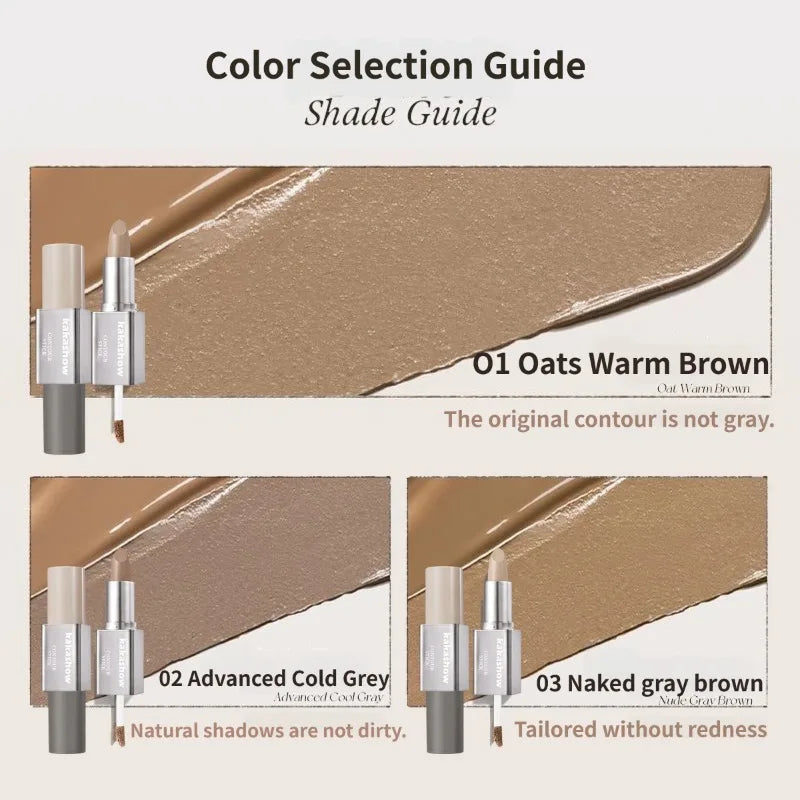 Dual Head Liquid Contour Highlighter Stick Natural Blendable Bronzer Shading Cream Brighten Face Sculpt Stereo Makeup Cosmetic HIP