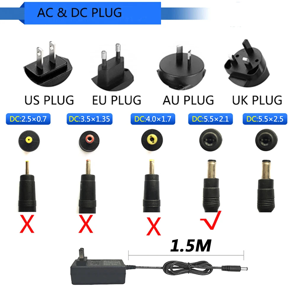 30V 500mA AC/DC Adapter Charger for Vacuum Cleaner | EU US UK AU AC/DC Power Adapter HIP