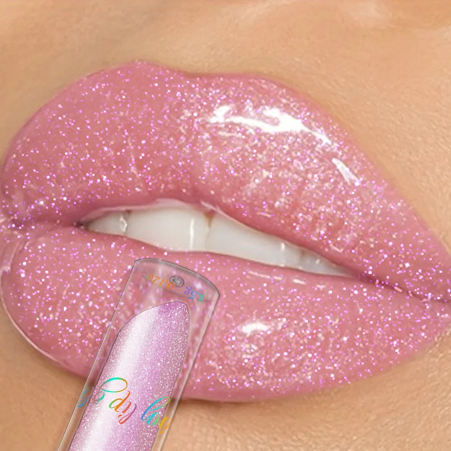 9 Colors Moisturizing Diamond Shimmer Glitter Lip Gloss Makeup Sparkling Glitter Liquid Lipstick Pearl Lip Gloss Sexy Lip HIP